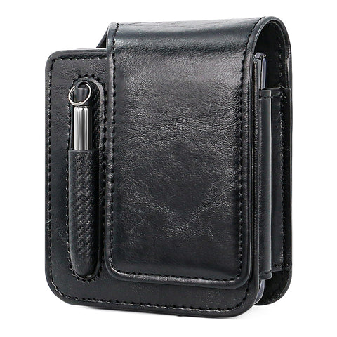 Genuine Leather Belt Clip Case Waist Bag For Samsung Z flip 5 4 3 5G