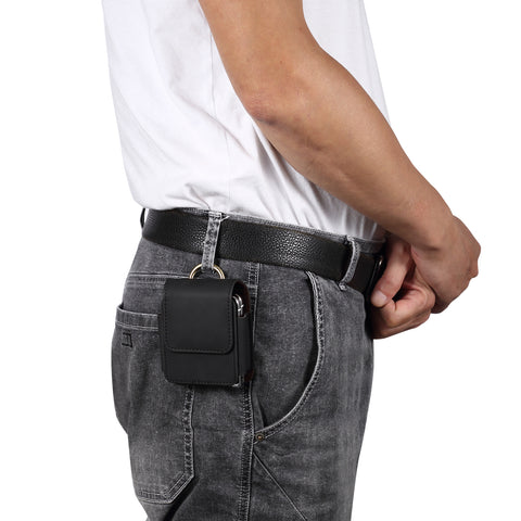 Luxury Vintage Genuine Leather Belt Bag for Samsung Z Flip 5/4/3 5G