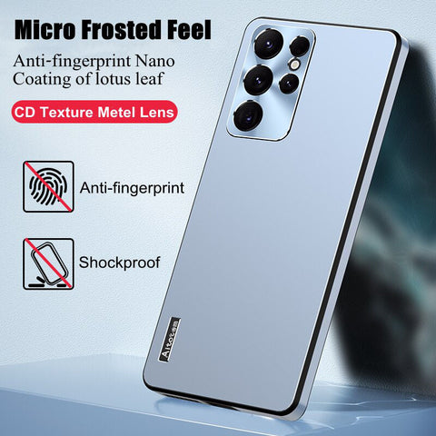 Luxury Aurora Metal Lens Protection Shockproof Hard Bumper Back Case For Samsung Galaxy S21/S22/S23 Series