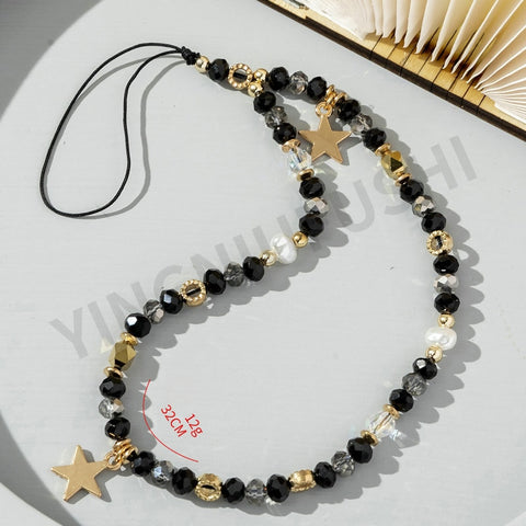 Five-pointed Star Pendant Beaded Mobile Phone Chain