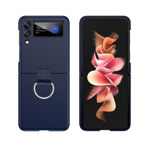 Original All-inclusive stoßfeste matte Fingerring-Telefonabdeckung für Samsung Galaxy Z Flip 4 3 5G 