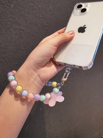 Macaron Color Mobile Phone Lanyard Wrist Strap