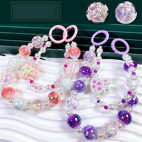 Phone Charm Colorful Beads Bear Hand Strap Lanyards